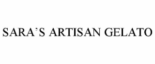 sara’s artisan gelato