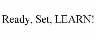 ready, set, learn!