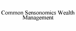 common sensonomics wealth management