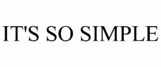 it's so simple