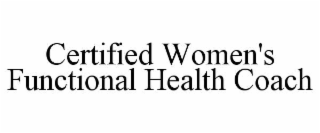 certified women's functional health coach