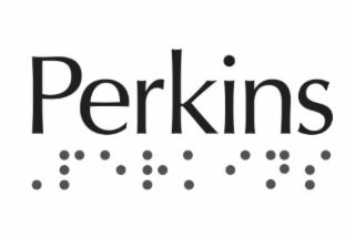perkins and “perkins” written in braille