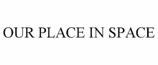 our place in space