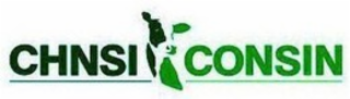 the mark consists of green wording chnsi and green wording consin, in between is a green ginseng holding a small white ginseng, and matching color underlines of each wording.