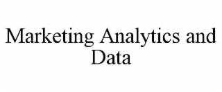 marketing analytics and data