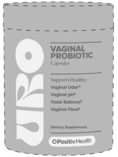 uro vaginal probiotic capsules supports healthy: vaginal odor* vaginal ph* yeast balance* vaginal flora* dietary supplement o positiv health