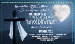 rezalution gifts & more (with a heart connecting gifts to more see picture) shine your light and sparkle