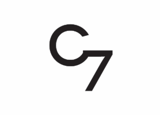 the letter "c" and the numeral "7"