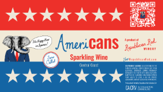 it's happy hour in america! serve chilled americans sparkling wine central coast republican red a product of shop republicanred.com