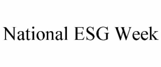 national esg week