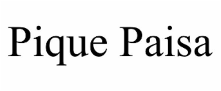 pique paisa