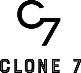 the letter "c", the numeral "7", and the text "clone 7"