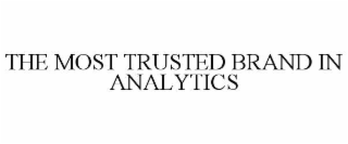 the most trusted brand in analytics