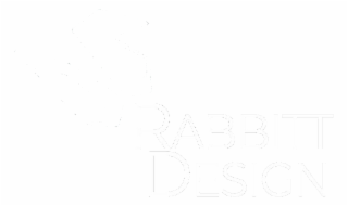 the mark consists of a stylized design resembling two angular rabbit ears positioned above the wording “rabbit design.” the ears are formed with geometric, sharp-edged shapes that create a modern, abstract impression of rabbit ears. the text “rabbit desig