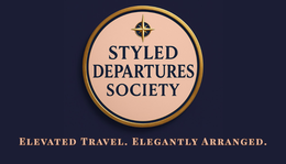 styled departures society elevated travel. elegantly arranged.
