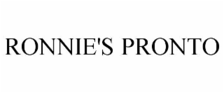 ronnie's pronto