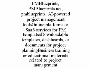 pmblueprints,  pmblueprints.net, pmblueprints, ai-powered project management toolsonline platforms or saas services for pm templatesdownloadable templates, dashboards, or documents for project planningbusiness training or educational materials related to 