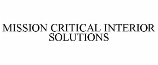 mission critical interior solutions