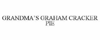 grandma’s graham cracker pie