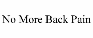 no more back pain