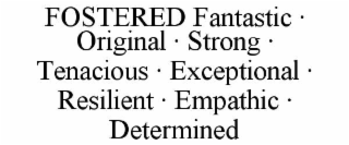 fostered fantastic · original · strong · tenacious · exceptional · resilient · empathic · determined