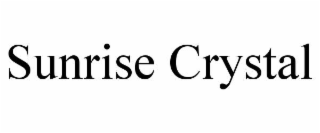 sunrise crystal