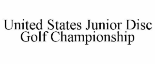 united states junior disc golf championship