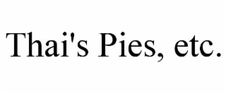 thai's pies, etc.