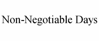 non-negotiable days