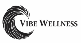the literal element vibe wellness to the right of a stylized wave.