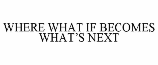 where what if becomes what’s next