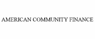 american community finance