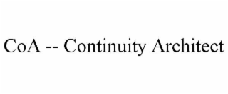 coa -- continuity architect