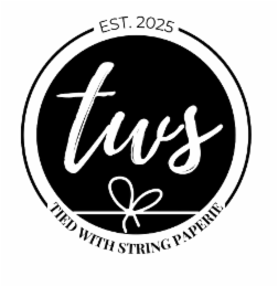 est. 2025 tws tied with string paperie