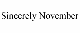 sincerely november