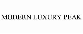modern luxury peak