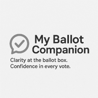 my ballot companion                                                                                                           clarity at the ballot box.                                                                                               confiden
