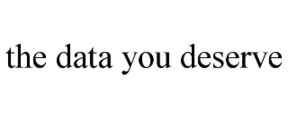 the data you deserve