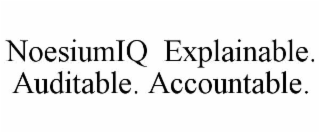 noesiumiq  explainable. auditable. accountable.