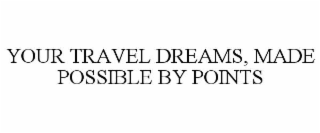 your travel dreams, made possible by points