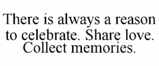 there is always a reason to celebrate. share love. collect memories.