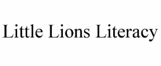 little lions literacy