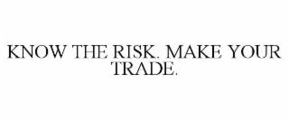 know the risk. make your trade.