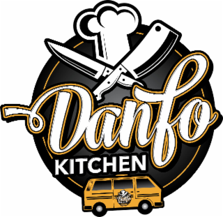 the wording “danfo kitchen” appears in the mark. no other letters, numbers, or punctuation appear.
