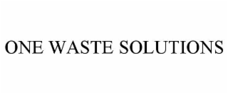 one waste solutions