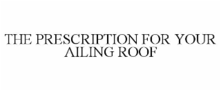 the prescription for your ailing roof