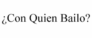 ¿con quien bailo?
