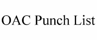 oac punch list