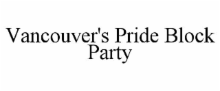 vancouver's pride block party