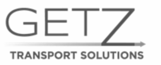 getz transport solutions,the mark consists of the word ‘getz’ in stylized lettering with an arrow pointing to the right placed between the word ‘getz’ and the wording ‘transport solutions’.”
